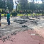 Inician trabajos de remodelación de cancha de Tenis en la ciudad deportiva.