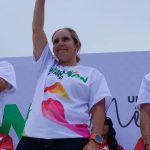 Alina Garza Herrera, titular del Instituto Estatal del Deporte de Coahuila, acompañó al Alcalde de Saltillo, José María Fraustro Siller, al Bailón Patrio «Unidos por México»