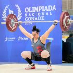 Suma Silvana Pérez tres preseas en el arranque de la Halterofilia de la Olimpiada Nacional